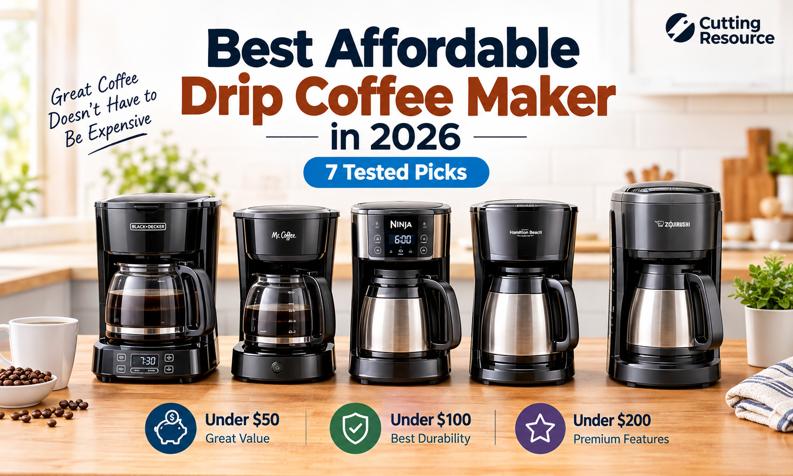 Best Affordable Drip Coffee Maker | cutting resource