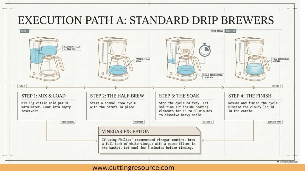 How to descale a drip coffee maker