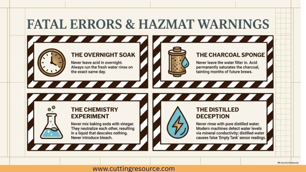 Descaling mistakes that damage machines